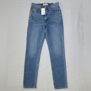 Madewell The High Rise Slim Boyjean Jeans Womens 24 Blue Linneus Wash NWT